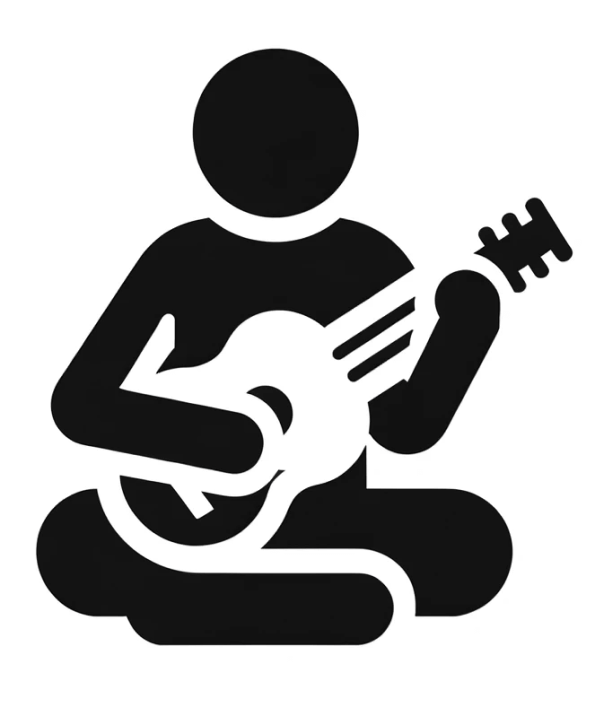 Man playing ukulele